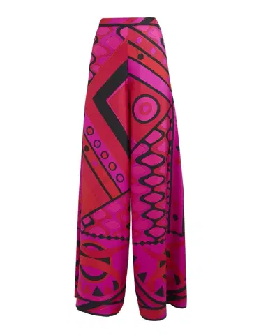 PUCCI Vivara Silk Twill Wide-Leg Pants | Thumbnail 1 PUCCI Vivara Silk Twill Wide-Leg Pants | Thumbnail 1