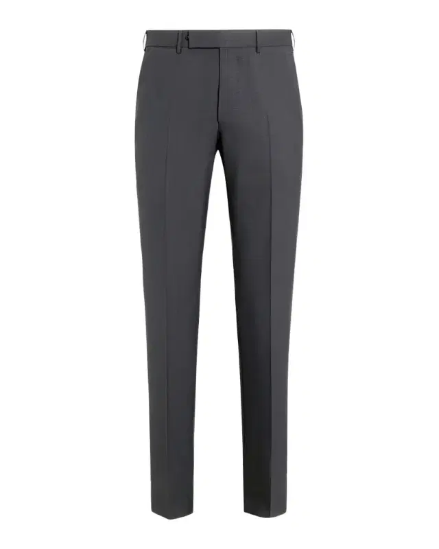 ZEGNA Men 's High Performance Flat-Front Trousers
