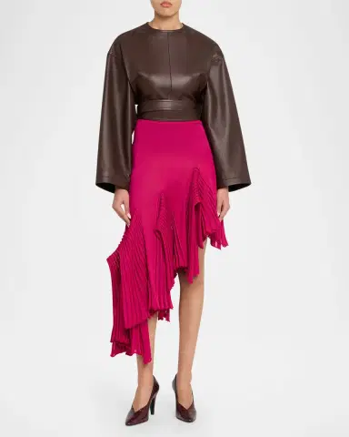 Alaïa Asymmetric Godet Ruffle Midi Skirt | Thumbnail 2 Alaïa Asymmetric Godet Ruffle Midi Skirt | Thumbnail 2
