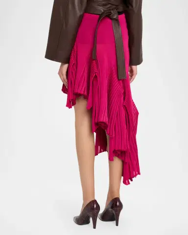 Alaïa Asymmetric Godet Ruffle Midi Skirt | Thumbnail 3 Alaïa Asymmetric Godet Ruffle Midi Skirt | Thumbnail 3