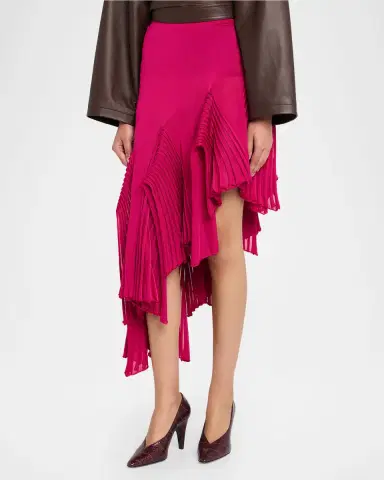 Alaïa Asymmetric Godet Ruffle Midi Skirt | Thumbnail 4 Alaïa Asymmetric Godet Ruffle Midi Skirt | Thumbnail 4