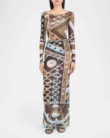 PUCCI Vivara Tulle Long-Sleeve Top | Thumbnail 2 PUCCI Vivara Tulle Long-Sleeve Top | Thumbnail 2