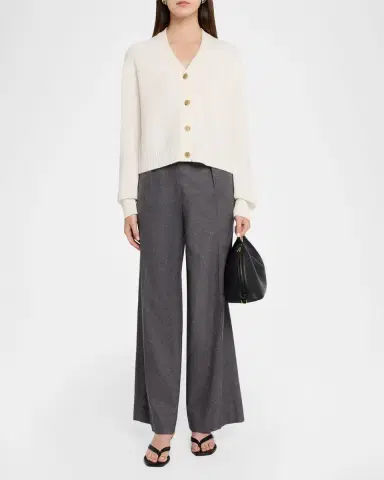Lisa Yang Marion Cashmere-Silk V-Neck Cardigan | Thumbnail 2