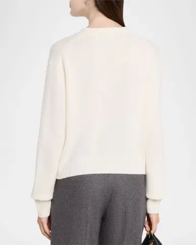 Lisa Yang Marion Cashmere-Silk V-Neck Cardigan | Thumbnail 3