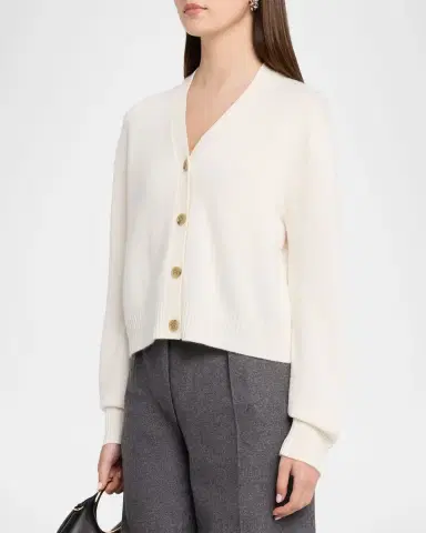 Lisa Yang Marion Cashmere-Silk V-Neck Cardigan | Thumbnail 4