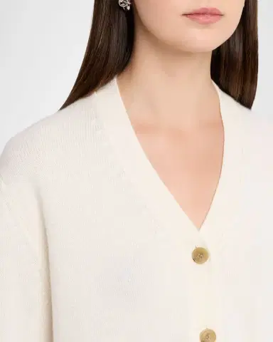 Lisa Yang Marion Cashmere-Silk V-Neck Cardigan | Thumbnail 5
