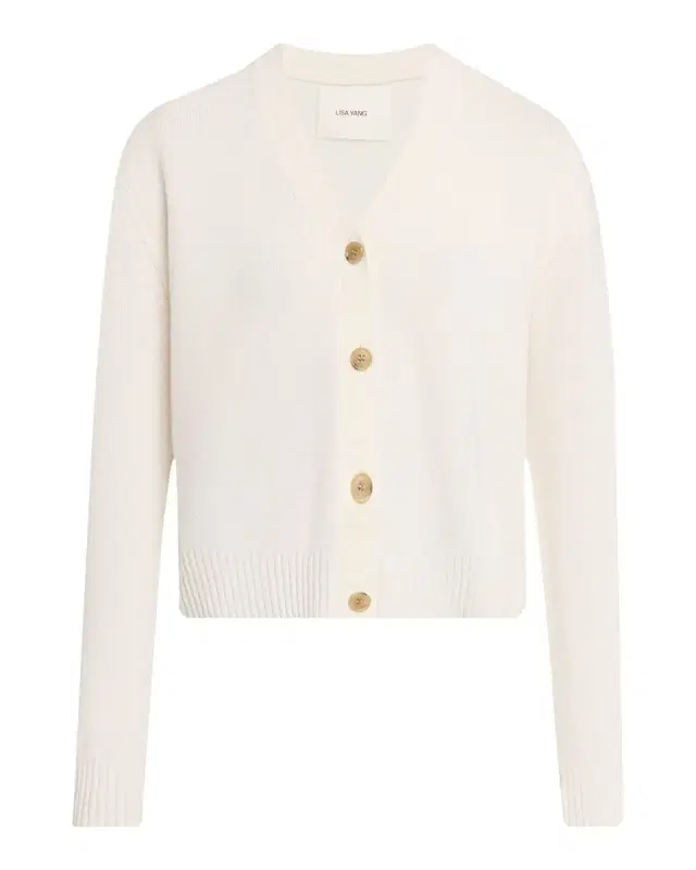 Marion Cashmere-Silk V-Neck Cardigan