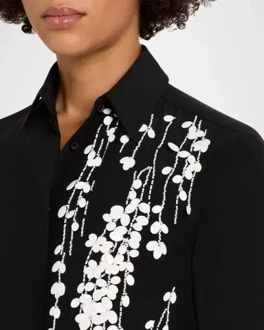 Kiton Embellished Silk Button-Down Shirt | Thumbnail 5