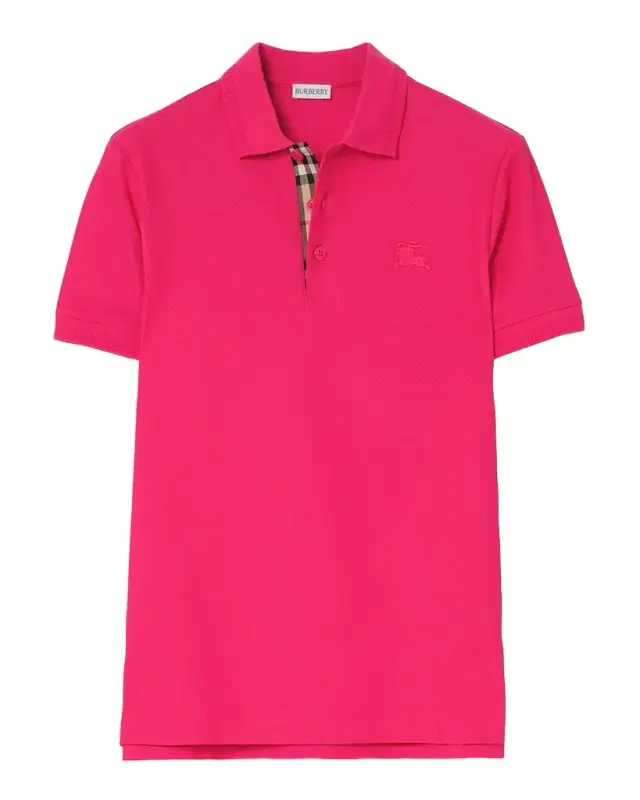 Burberry Men 's Check-Placket Cotton Pique Polo Shirt