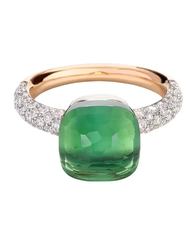 Nudo Classic Ring with Prasiolite and Green Agate