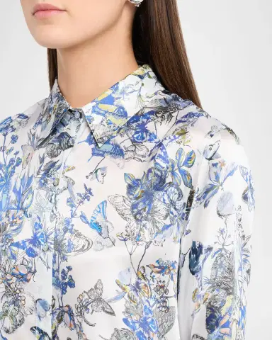L'AGENCE Tyler Silk Button-Front Blouse | Thumbnail 5 L'AGENCE Tyler Silk Button-Front Blouse | Thumbnail 5
