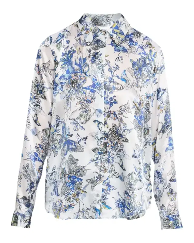 L 'Agence Tyler Silk Button-Front Blouse