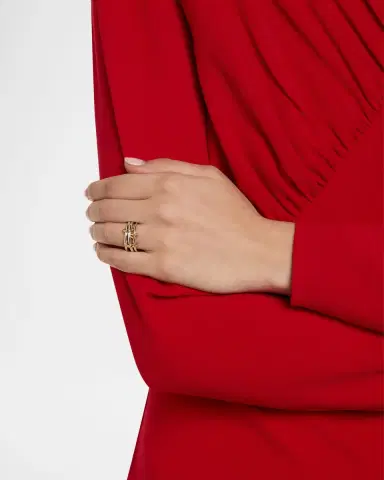 Spinelli Kilcollin Raneth SG Three Link Ring in Sterling Silver with 18K Yellow Gold Accents | Thumbnail 2 Spinelli Kilcollin Raneth SG Three Link Ring in Sterling Silver with 18K Yellow Gold Accents | Thumbnail 2