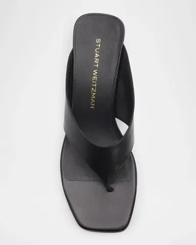 Stuart Weitzman 50mm Vinnie Leather Thong Sandals | Thumbnail 6