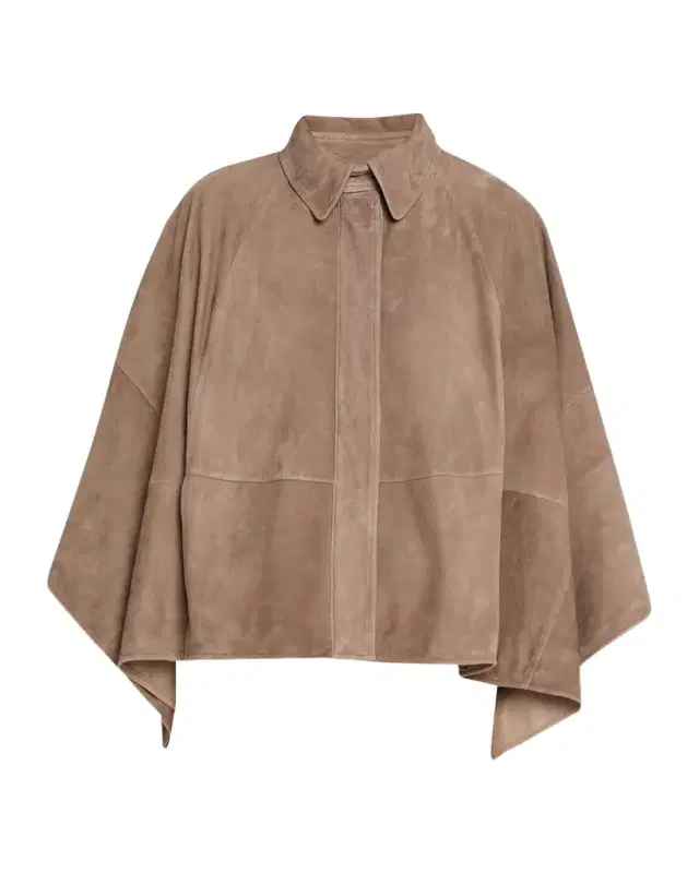 Brunello Cucinelli Suede Cape Jacket