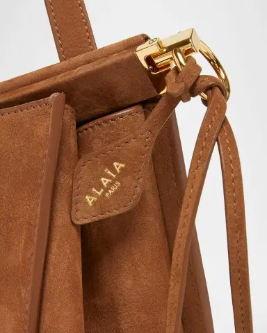 Alaïa Le Click Large East-West Suede Shoulder Bag | Thumbnail 5 Alaïa Le Click Large East-West Suede Shoulder Bag | Thumbnail 5