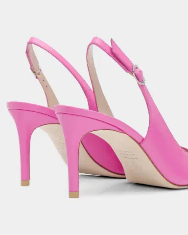 Stuart Weitzman 75mm Stuart Power Leather Slingback Pumps | Thumbnail 2 Stuart Weitzman 75mm Stuart Power Leather Slingback Pumps | Thumbnail 2