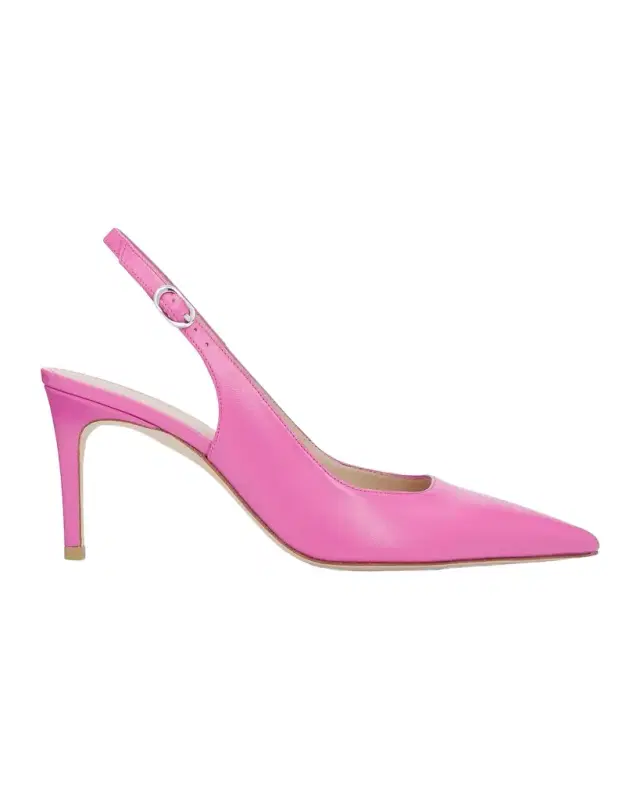 75mm Stuart Power Leather Slingback Pumps