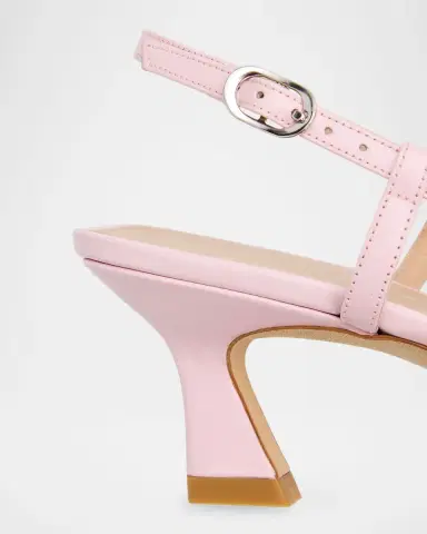 Stuart Weitzman 50mm Vinnie Leather Slingback Pumps | Thumbnail 5