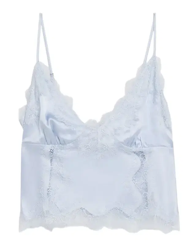 Kimber Lace-Trim Silk Cami