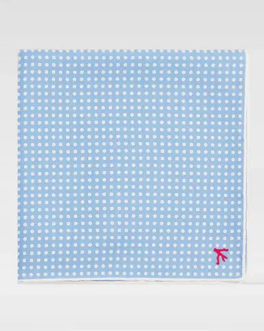 Isaia Men's Polka Dot Silk Pocket Square | Thumbnail 2