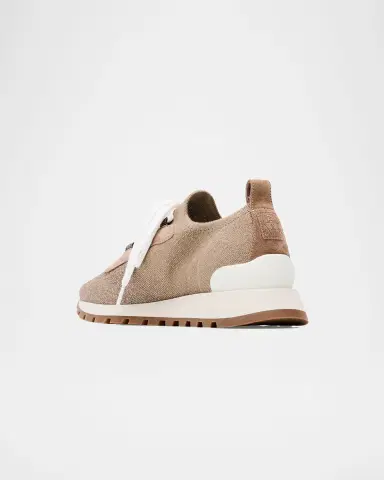 Brunello Cucinelli Sparkling Knit Runner Sneakers | Thumbnail 4 Brunello Cucinelli Sparkling Knit Runner Sneakers | Thumbnail 4