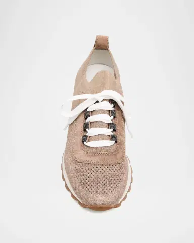 Brunello Cucinelli Sparkling Knit Runner Sneakers | Thumbnail 6 Brunello Cucinelli Sparkling Knit Runner Sneakers | Thumbnail 6