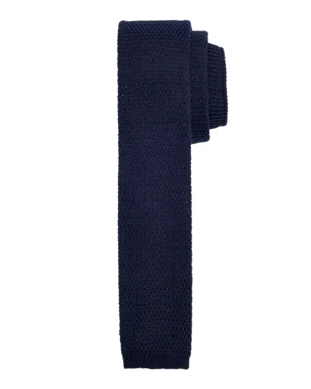 ZEGNA Men 's Linen Knitted Tie