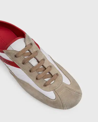 Alexander McQueen Men's Boxe Suede, Nylon, & Leather Low-Top Sneakers | Thumbnail 3 Alexander McQueen Men's Boxe Suede, Nylon, & Leather Low-Top Sneakers | Thumbnail 3