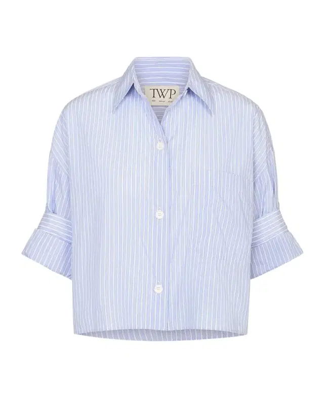 TWP Next Ex Striped Cropped Shirt