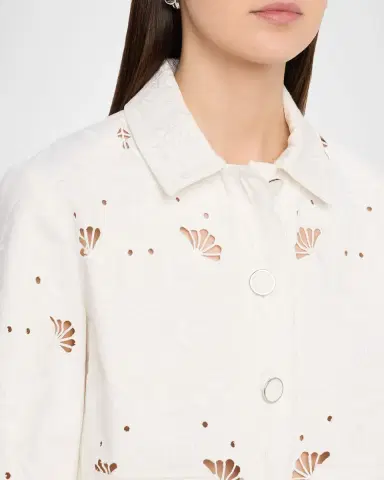 Elie Tahari Marianna Eyelet Embroidered Cotton Jacket | Thumbnail 5 Elie Tahari Marianna Eyelet Embroidered Cotton Jacket | Thumbnail 5