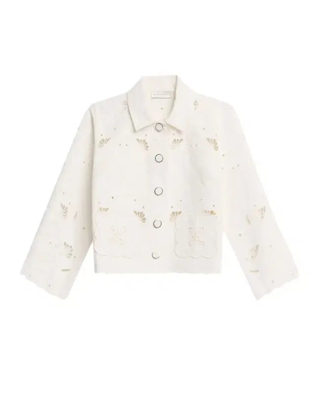 Elie Tahari Marianna Eyelet Embroidered Cotton Jacket
