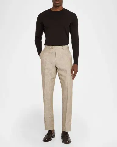 Zanella Men 's Parker Linen Trousers | Thumbnail 2