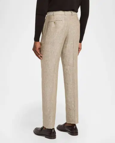 Zanella Men 's Parker Linen Trousers | Thumbnail 3