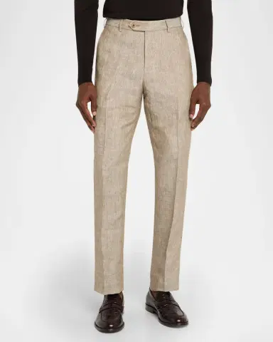 Zanella Men 's Parker Linen Trousers | Thumbnail 4