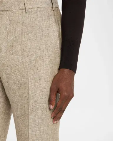 Zanella Men 's Parker Linen Trousers | Thumbnail 5