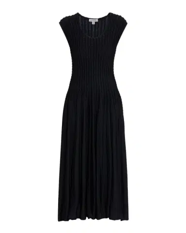 Alaïa Sleeveless Flare Pleated Knit Midi Dress | Thumbnail 1