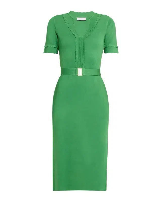 The Zariyah Belted Bodycon Midi Sweater Dress