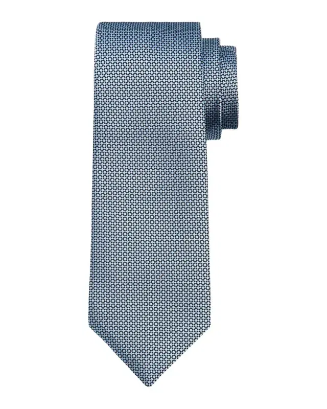 Isaia Men 's Diamond-Print Silk Tie