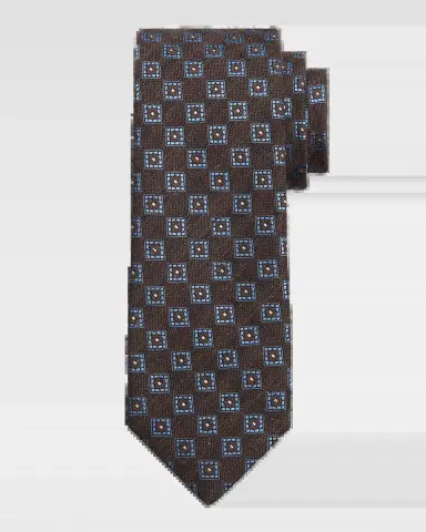 Isaia Men's Geometric Silk Tie | Thumbnail 2