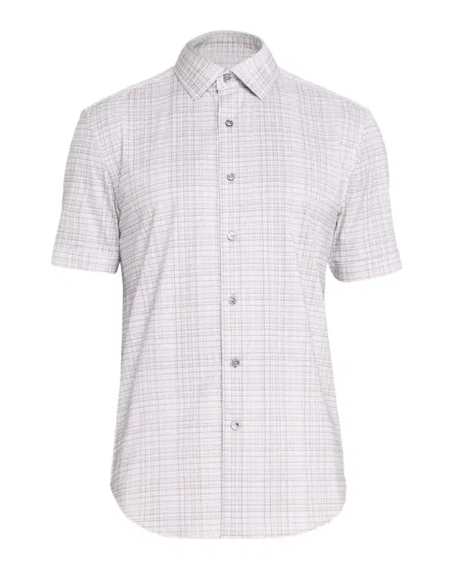 Men 's Miles OoohCotton Plaid Short-Sleeve Shirt