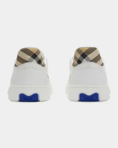 Burberry Men's Terrace Mix Leather and Check Low-Top Sneakers | Thumbnail 2 Burberry Men's Terrace Mix Leather and Check Low-Top Sneakers | Thumbnail 2