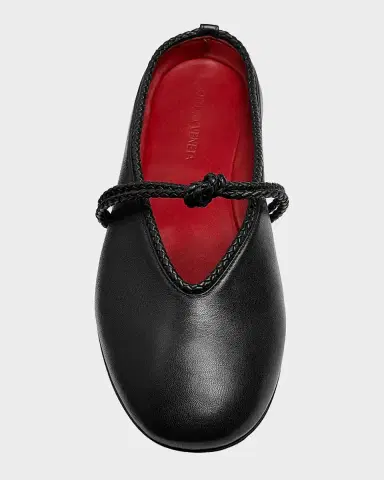 Bottega Veneta Lagoon Nappa Leather Knotted Mary Jane Ballerina Mules | Thumbnail 5 Bottega Veneta Lagoon Nappa Leather Knotted Mary Jane Ballerina Mules | Thumbnail 5