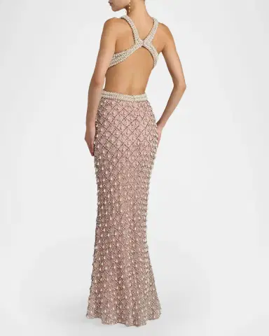 Mac Duggal Embellished Cut-Out Halterneck Gown | Thumbnail 2