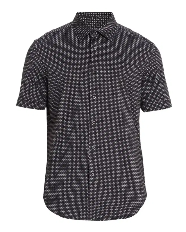 Bugatchi Men 's Miles OoohCotton Geometric Short-Sleeve Shirt