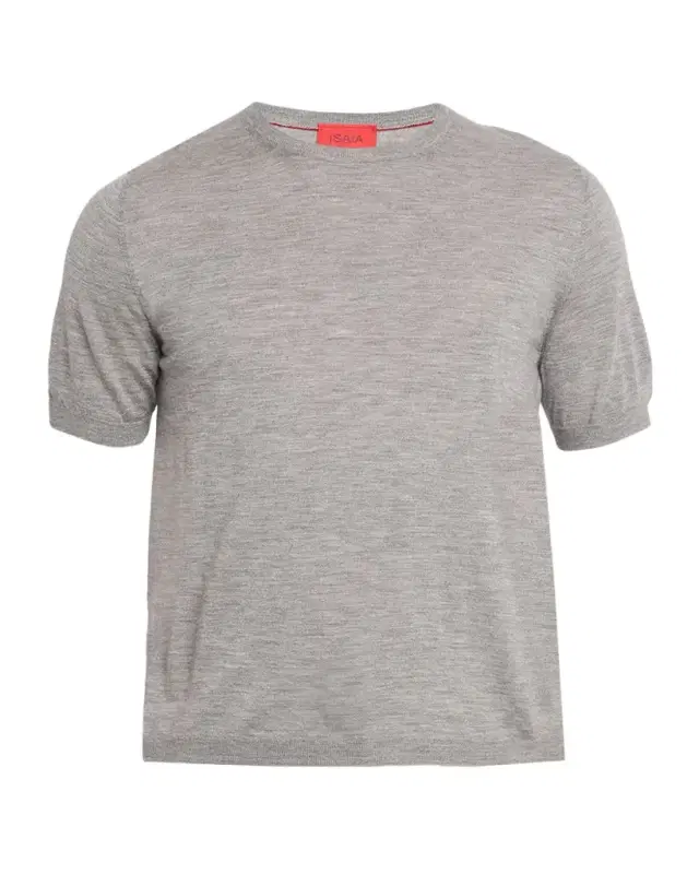 Isaia Men 's Cashmere-Silk Short-Sleeve Shirt