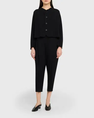 Issey Miyake Campagne Tapered Stretch Cotton Trousers | Thumbnail 2