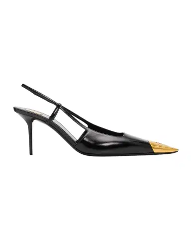 Saint Laurent 75mm Jeanne Leather Slingback Pumps | Thumbnail 1 Saint Laurent 75mm Jeanne Leather Slingback Pumps | Thumbnail 1