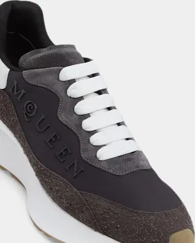 Alexander McQueen Men's Sprint Suede & Leather Runner Sneakers | Thumbnail 5