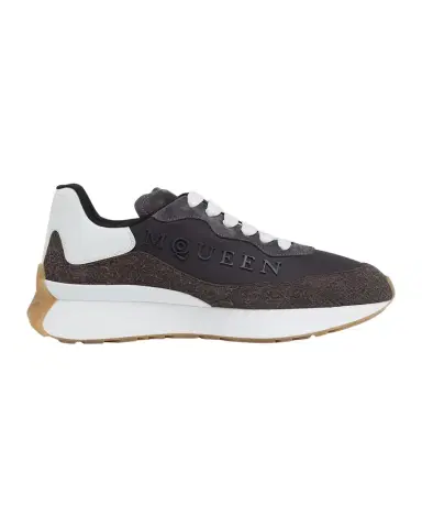 Alexander McQueen Men's Sprint Suede & Leather Runner Sneakers | Thumbnail 1